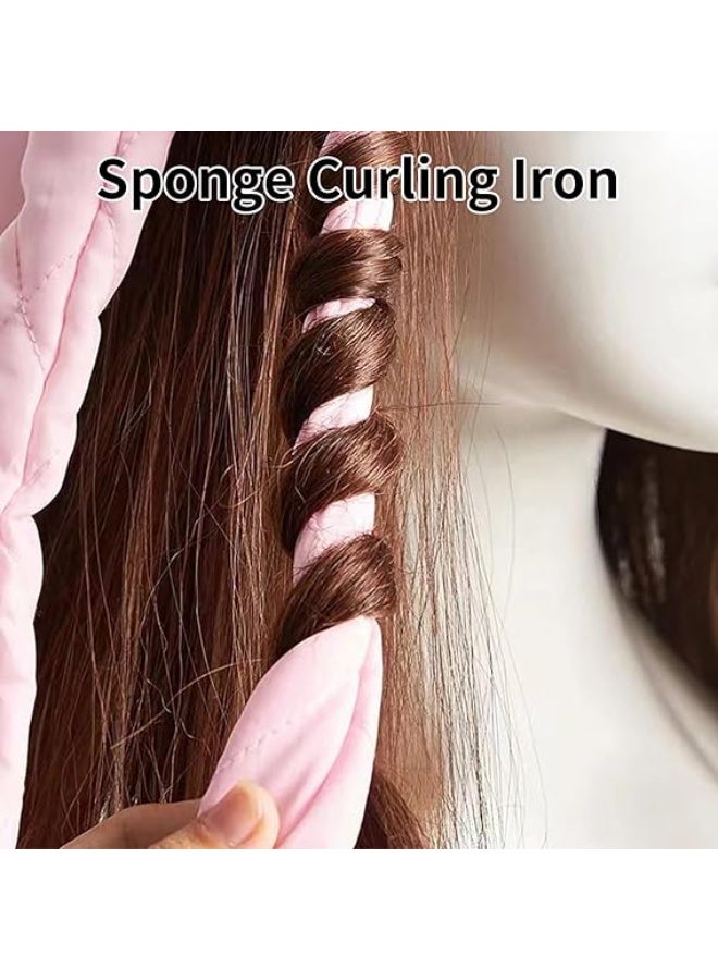 Octopus Heatless Curling Rod Headband - New Curlers Curls Without Heat, Octopus Design Soft No Heat Hair Curlers,  Soft Sleeping Overnight Silk Ribbon Hair Rollers for for Long Medium Hair, Pink - Image 2